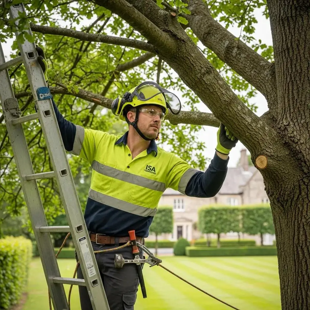 Girdling Roots and Soil Compaction: Hidden Threats to Tree Health in Northern Utah 8 Tree risk assessment Weber County arborist inspecting tree