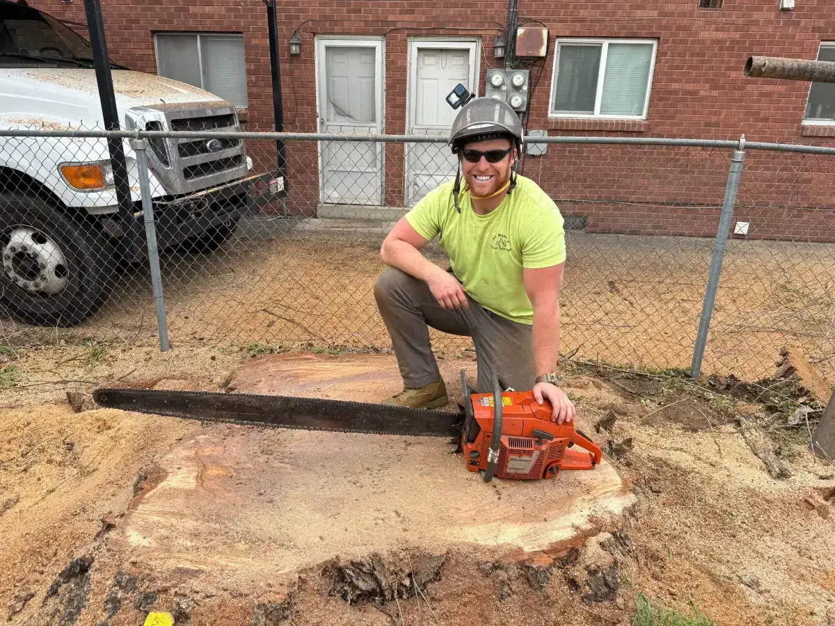 Worker after completing the work